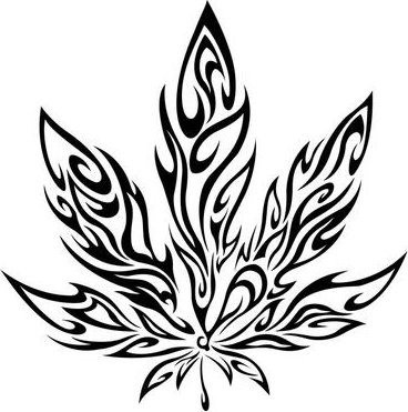 Tribal Pot Leaf Drawing Weed Plants Drawings | Design images - ClipArt ...