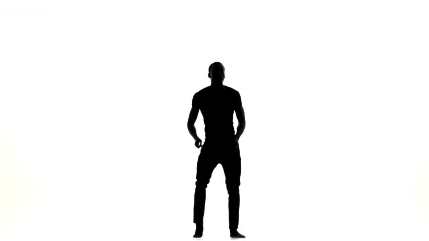 Silhouette Of Man Dancing Stock Footage Video 1442758 - Shutterstock ...