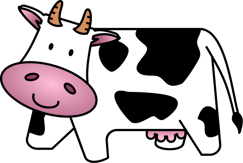 Free Cute & Friendly Cartoon Cow Clip Art