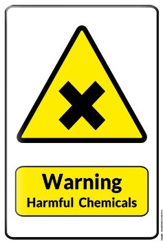 Buy Tin Sign Warning Sign Warning Harmful Chemicals Cross symbol ...