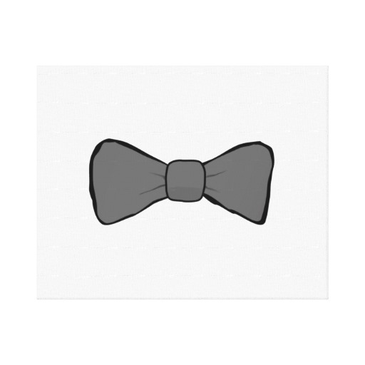 Gray Bow Tie Canvas Print from Zazzle. - ClipArt Best - ClipArt Best