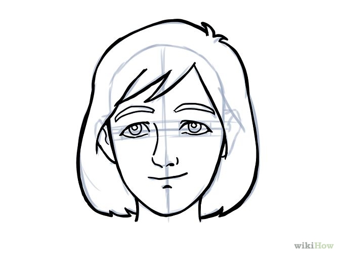 Cartoon Girl Face Drawing Easy - ClipArt Best