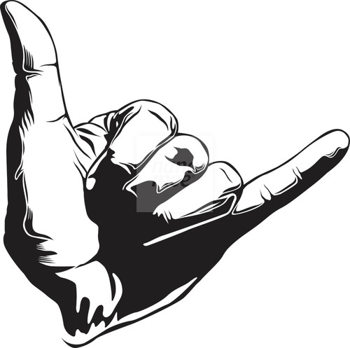 Hang Loose Hand Sign - ClipArt Best