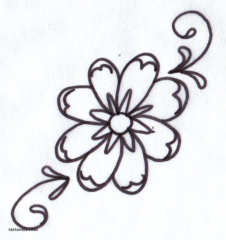 Simple Flower Tattoo Design : Simple Flower Tattoos Designs | Bocghewasu
