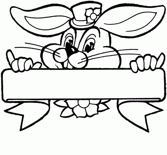 Easter Bunny Cut Out Coloring Pages 8