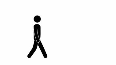 Man Walking Pictogram Clipart - Free to use Clip Art Resource
