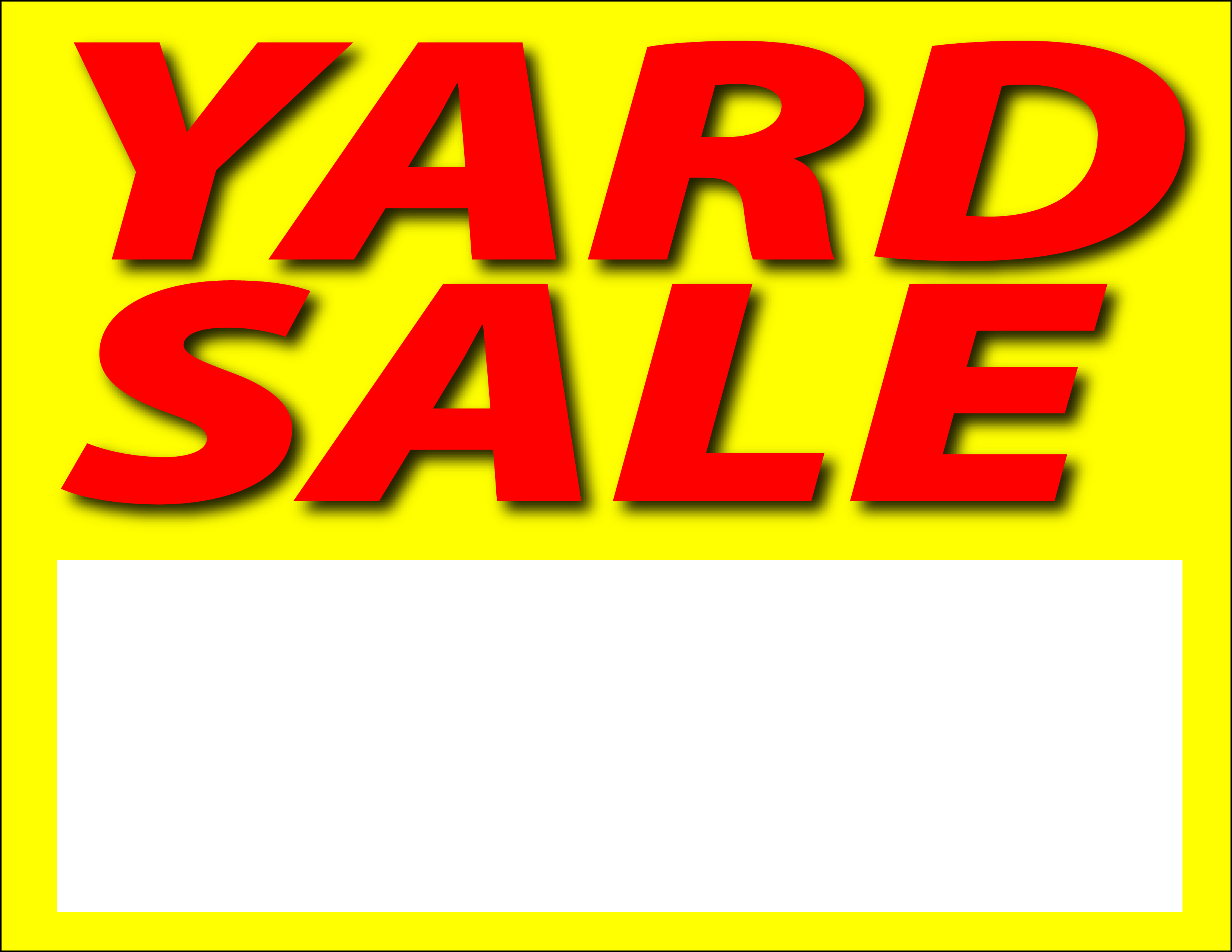 Free Printable Yard Sale Signs - Printable World Holiday
