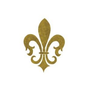 English Fleur de Lis Accent Stencil - Stencil with Paints ... - ClipArt ...