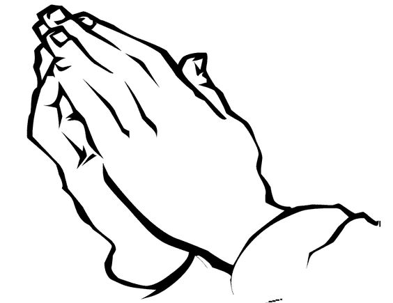 Praying Hands With Cross Colouring Page - ClipArt Best