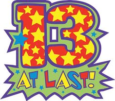 Happy 13th Birthday Clipart