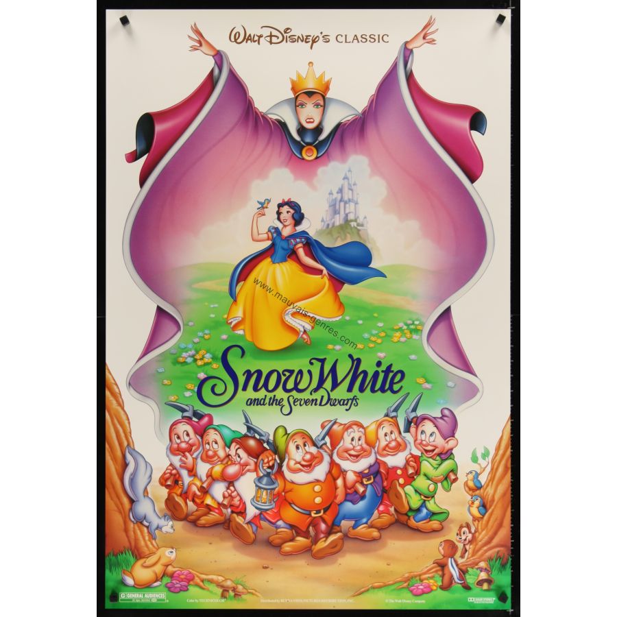 SNOW WHITE & THE SEVEN DWARFS DS Movie Poster R93 Walt Disney ...