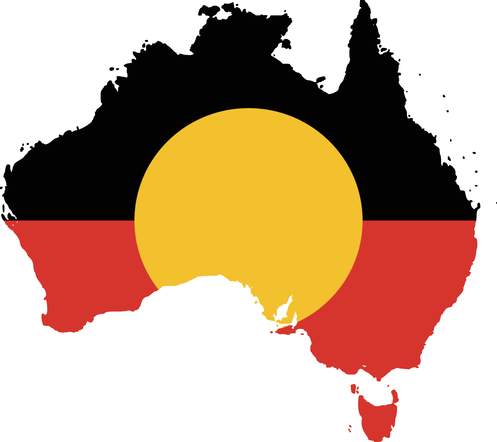 Flag map of Australia (Aboriginal Australian Flag).png ...
