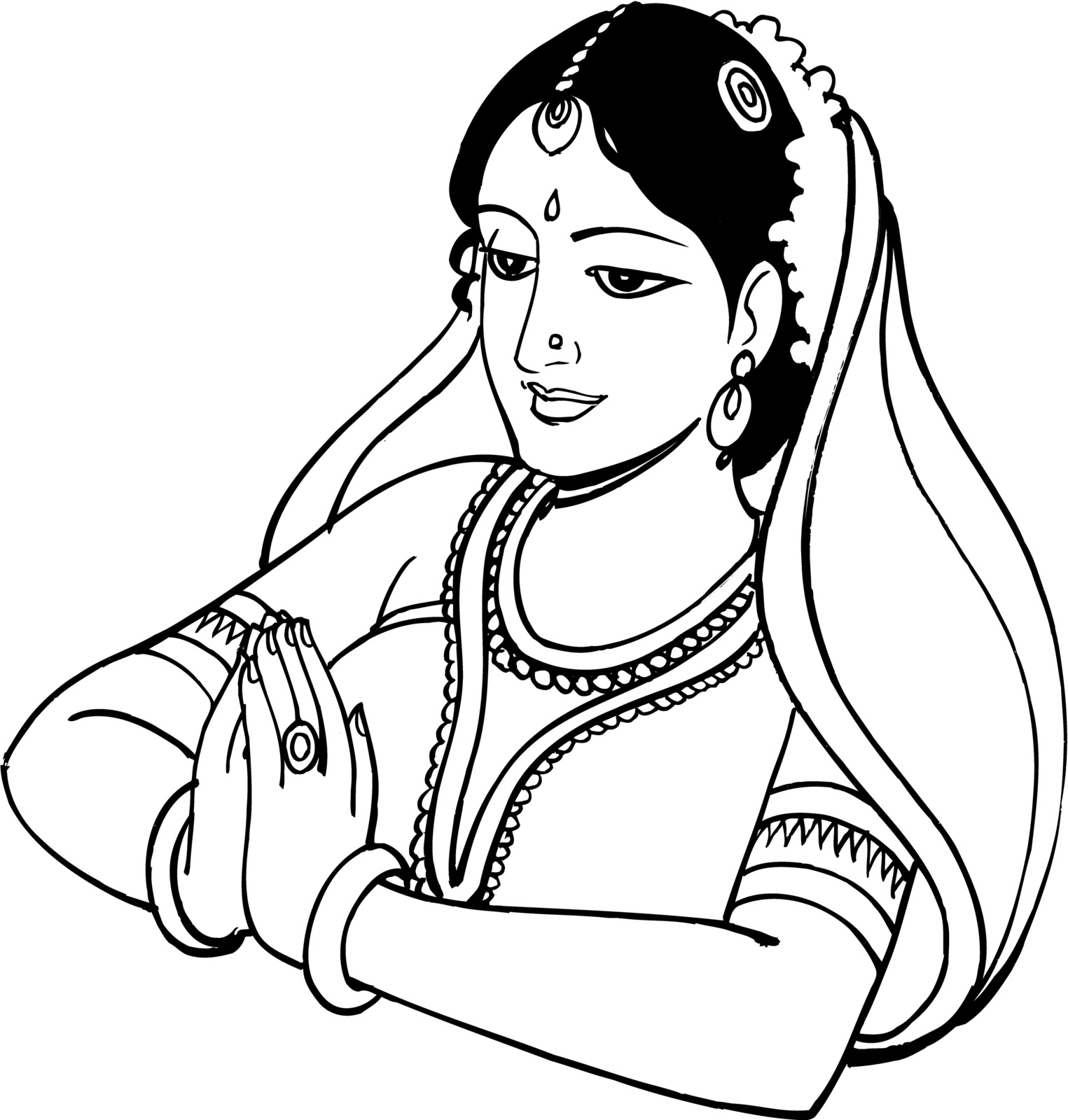 Hindu wedding clipart black and white