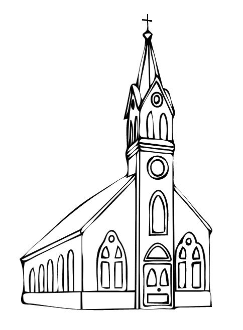 Church Line Drawing - ClipArt Best