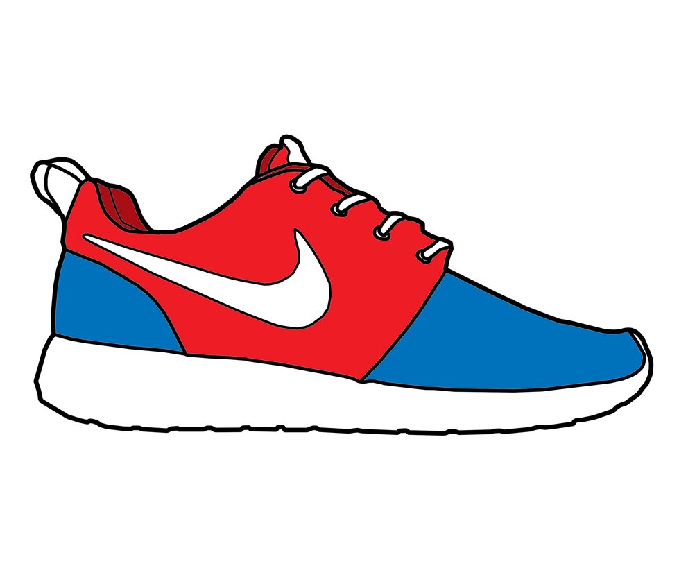 Nike Running Shoes Drawing