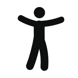 Man silhouette standing with open arms vector icon | Free People icons ...