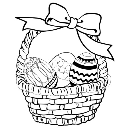 Easter Basket Drawing - ClipArt Best