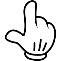 Finger pointing up clipart
