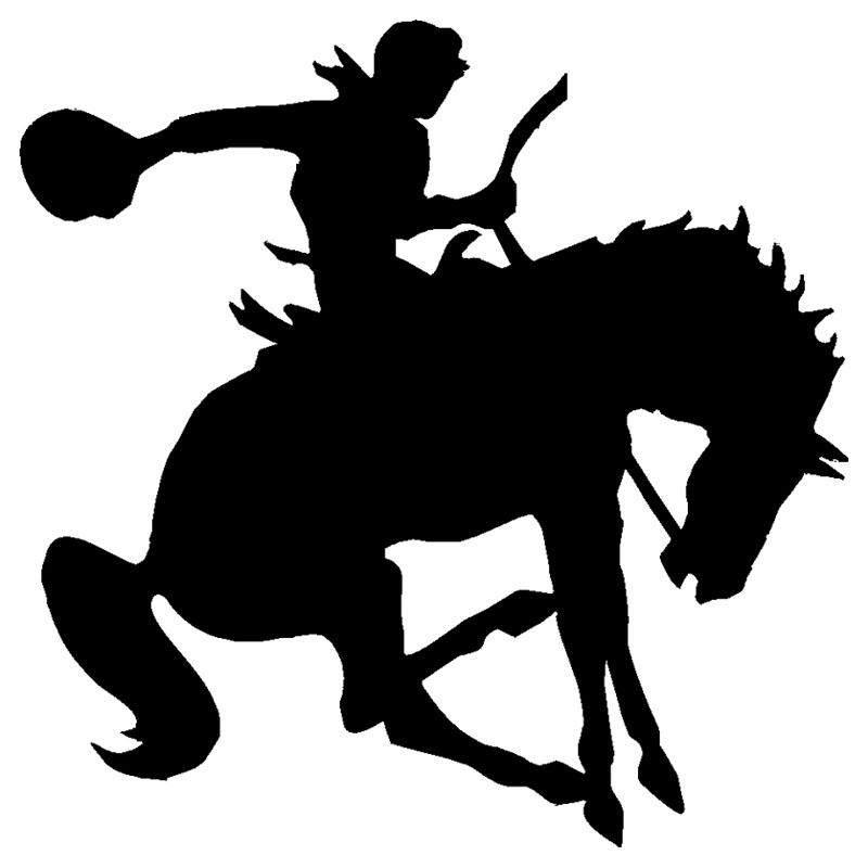 Bucking Horse And Rider Symbol - ClipArt Best