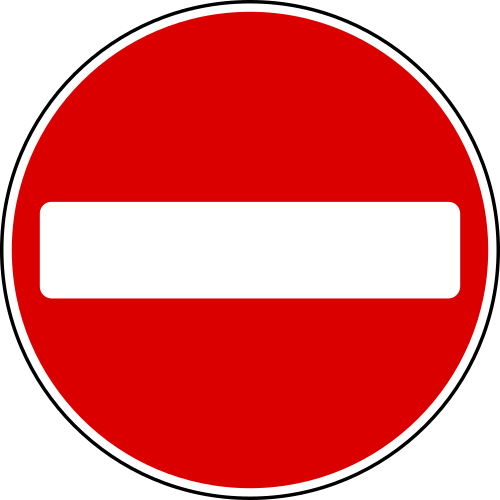 File:Mauritius Road Signs - Prohibitory Sign - No entry.svg ...