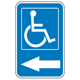 Symbol Of Access Parking Signs - Handicap Graphic and Left Arrow ...