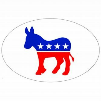 Democratic Donkey Oval Decal, Patriotic decals, Patriotic stickers ...
