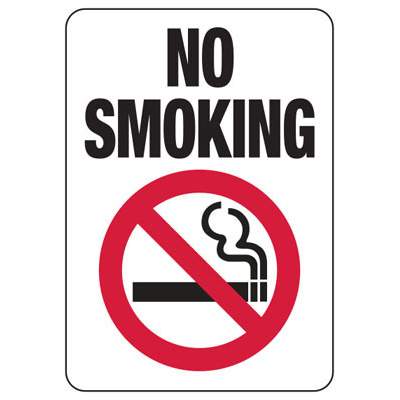 No Smoking Signs - Aluminum or Plastic Sign (w/Graphic) | Seton ...