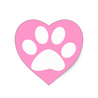 Pink Paw Prints Stickers | Zazzle
