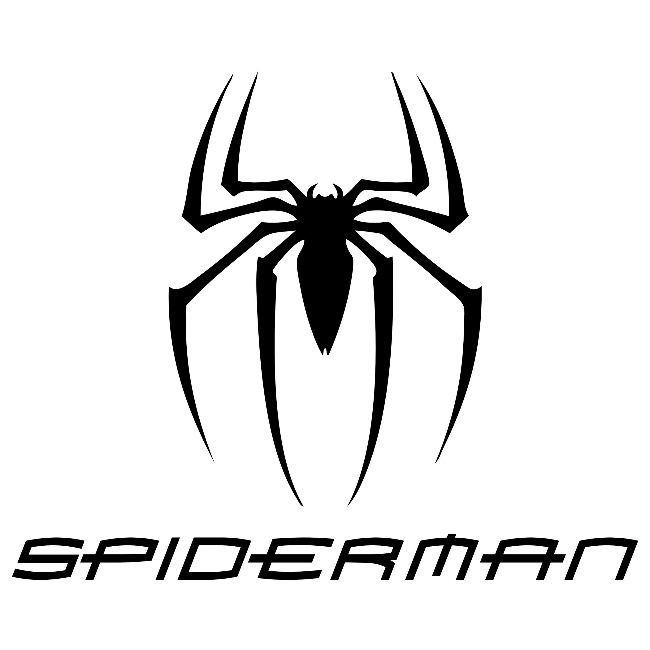 Spiderman Logo Clipart Black And White