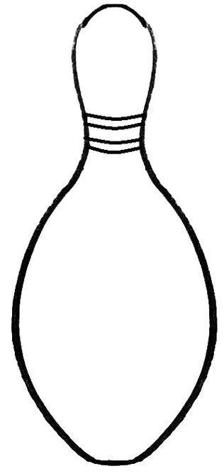 Bowling Pin Template Printable Clipart - Free to use Clip Art Resource