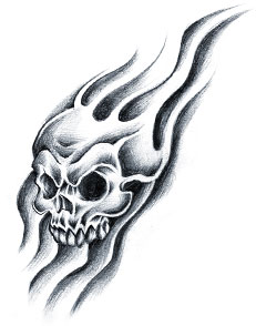 Black And White Flame Tattoos - ClipArt Best