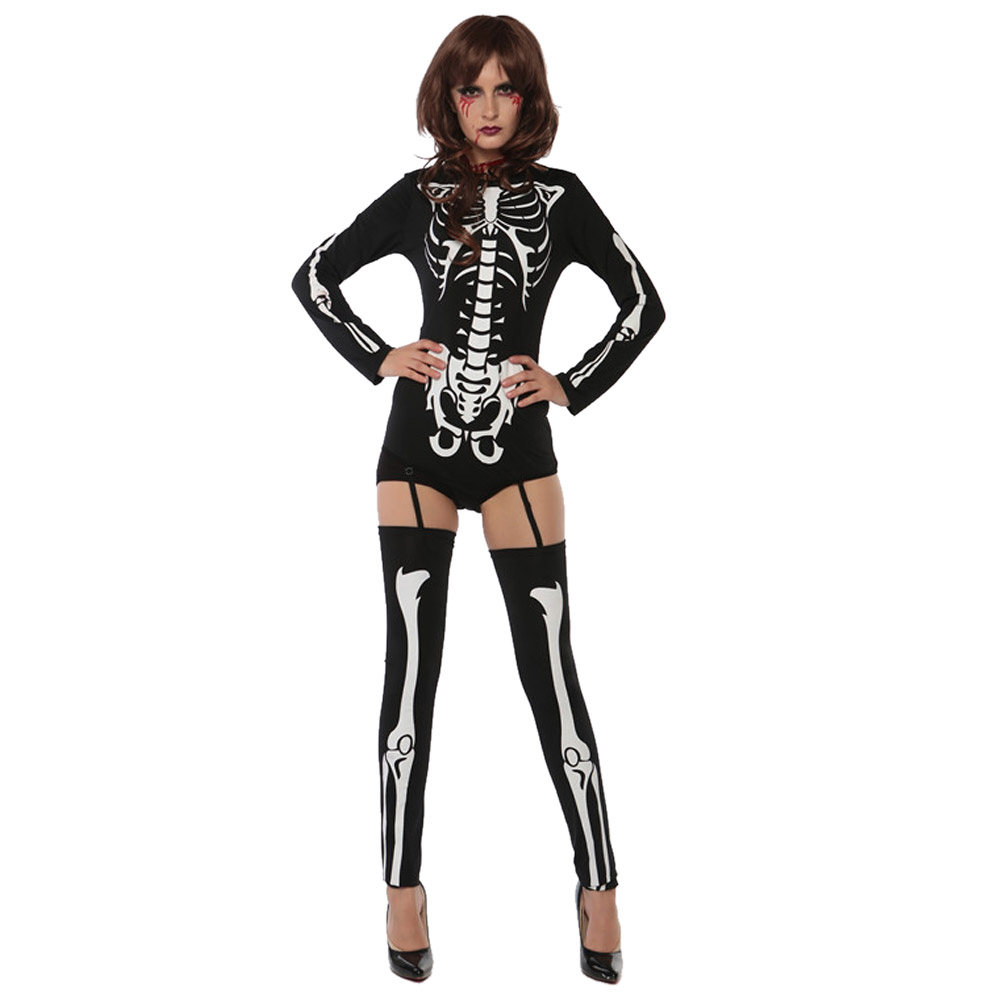 Popular Black Skeleton Bodysuit-Buy Cheap Black Skeleton Bodysuit ...