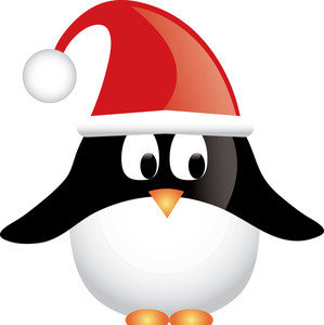 Christmas Penguin Clipart Image - Clip Art Illustration of a Cute ...