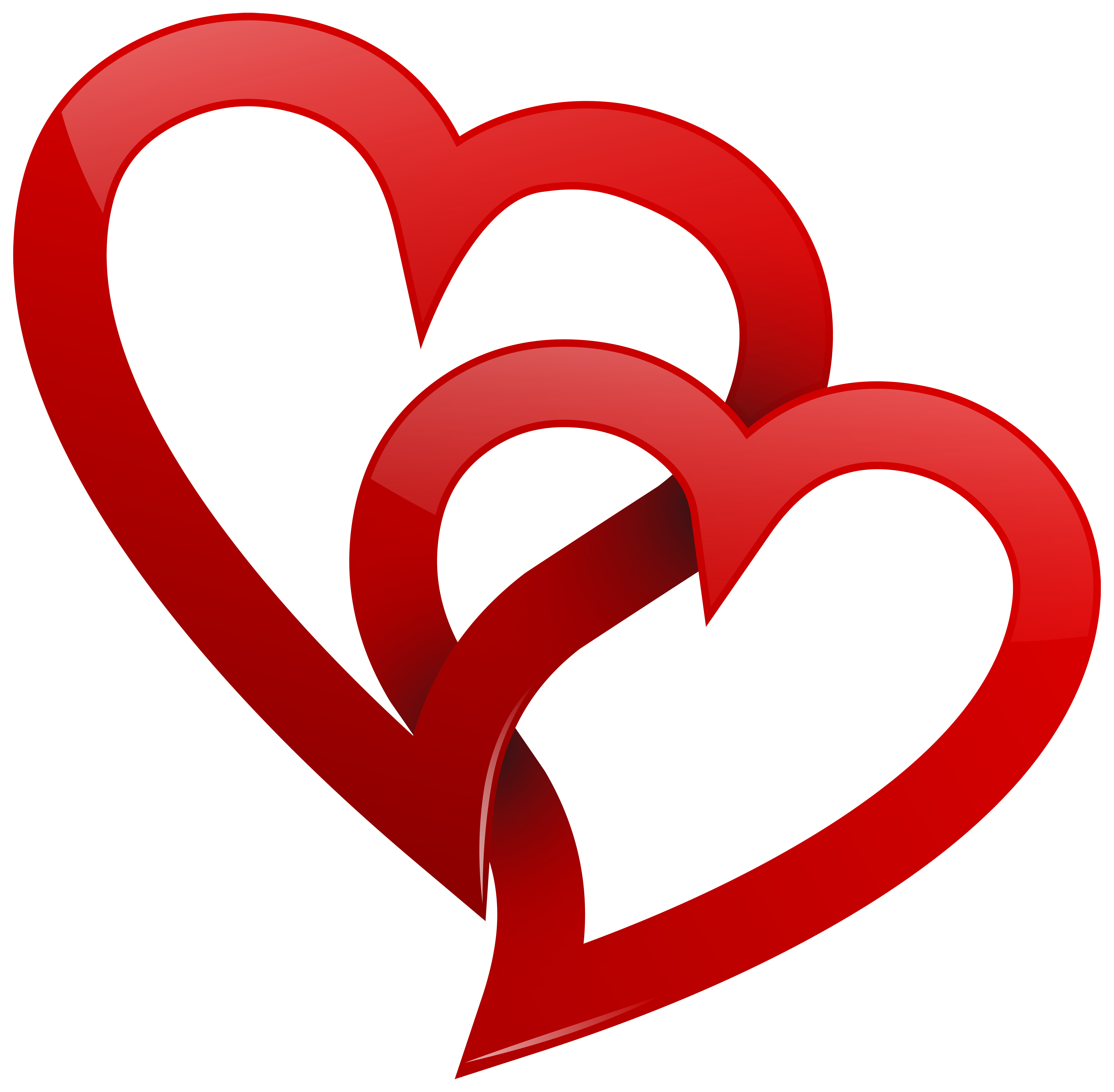 Two hearts clipart