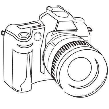 Dslr Camera Clip Art Sketch Coloring Page - ClipArt Best - ClipArt Best