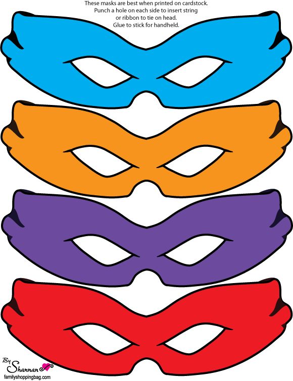Teenage Mutant Ninja Turtles Free Printed Masks - ClipArt Best