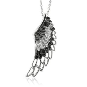 Sterling Silver Angel Feather Wing BLACK and WHITE ... - ClipArt Best ...