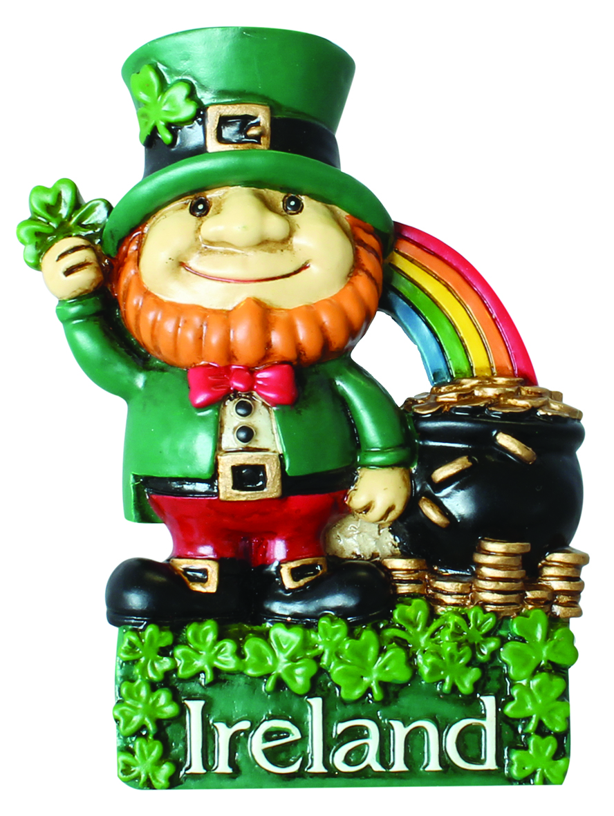 Antique Magnet With Ireland Leprechaun With Pot Of Gold And ...