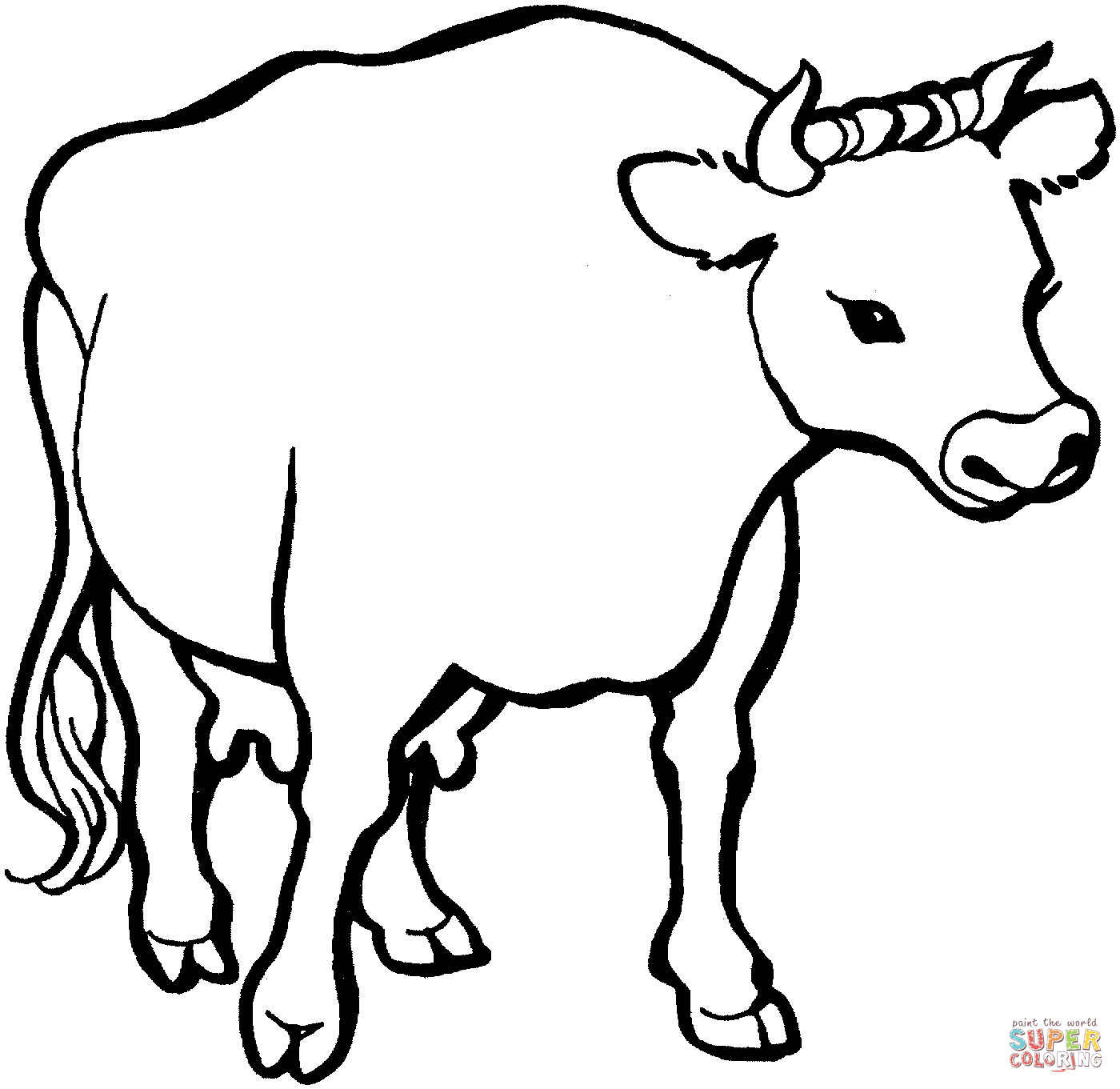 Cow 1 coloring page | Free Printable Coloring Pages - ClipArt Best ...