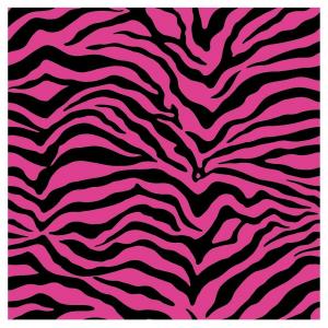 10.5 in. x 10.5 in. Pink Zebra 4-Piece Foam Tile Wall Decals ...